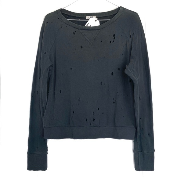 LNA Tops - LNA Variation Distressed Oil Potassium Sweatshirt